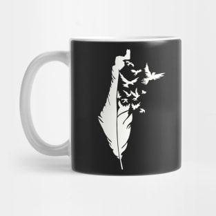 Palestine Feather Map Symbol of Palestinians Love and Struggle for Freedom -Wht Mug